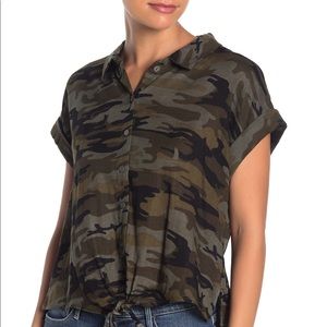 Sanctuary Camo Toed Button Down Shirt